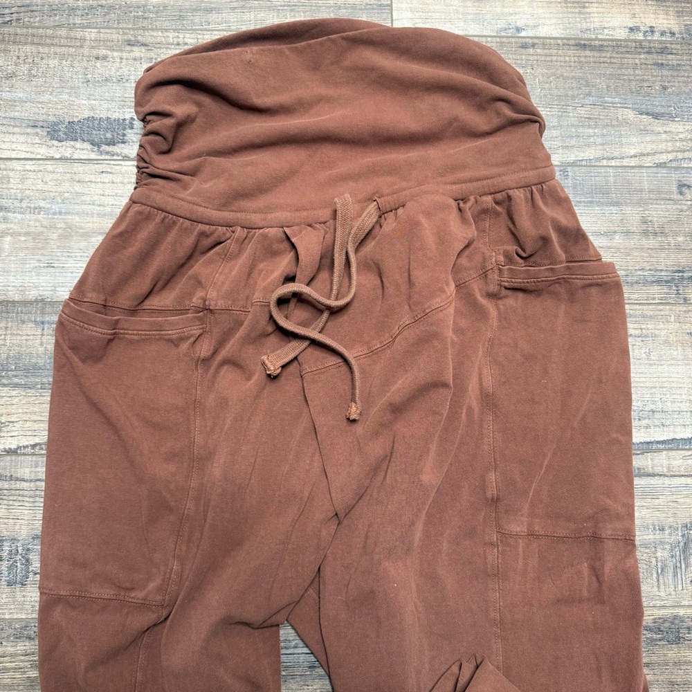 Free People Movement Pull On Brown Flared Pants - Picture 3 of 14
